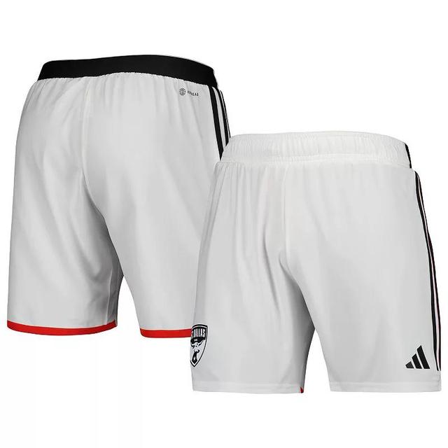 Mens adidas White Fc Dallas 2023 Away Aeroready Authentic Shorts Product Image