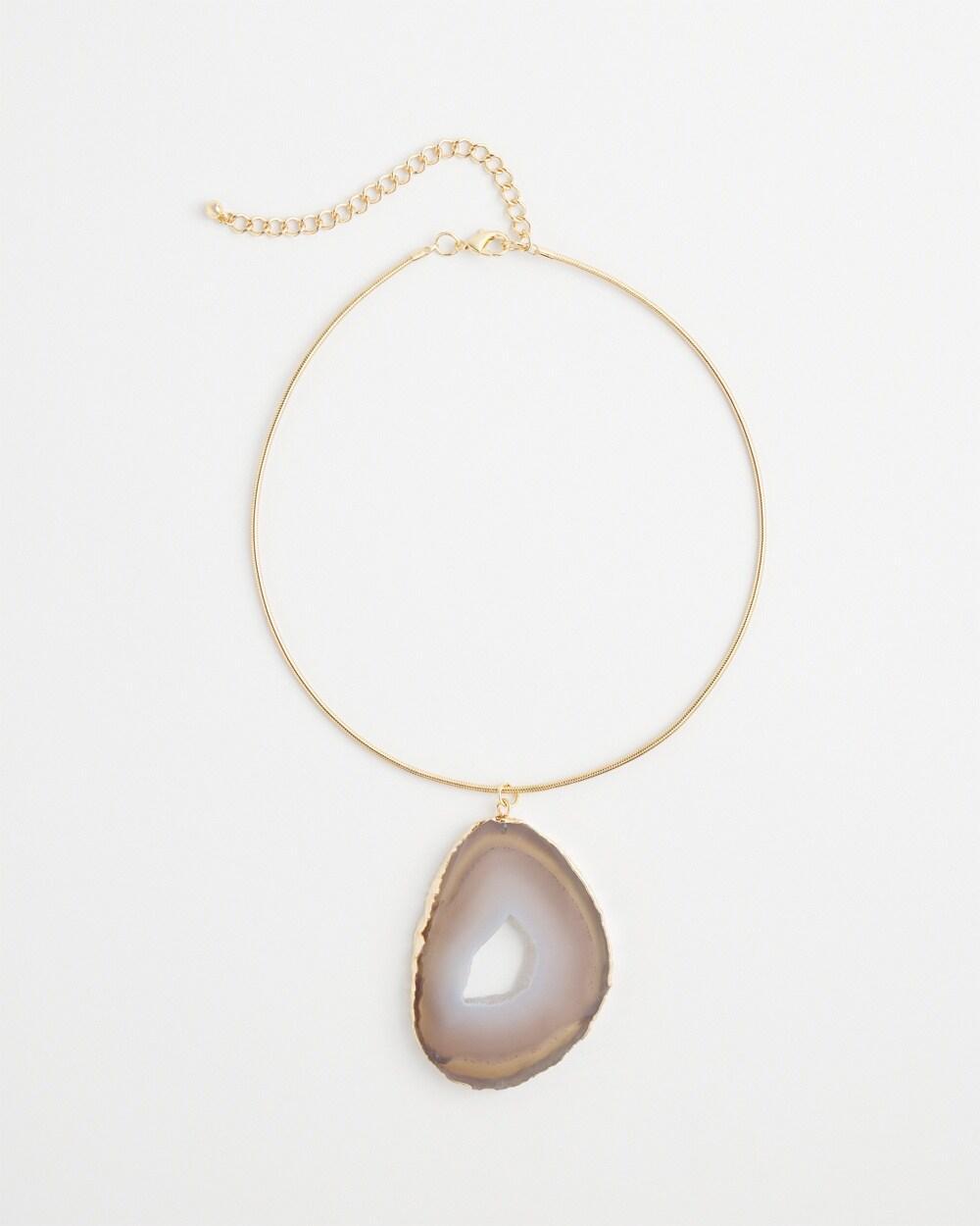 Agate Stone Collar Necklace   Chico's - Blue - Women Product Image