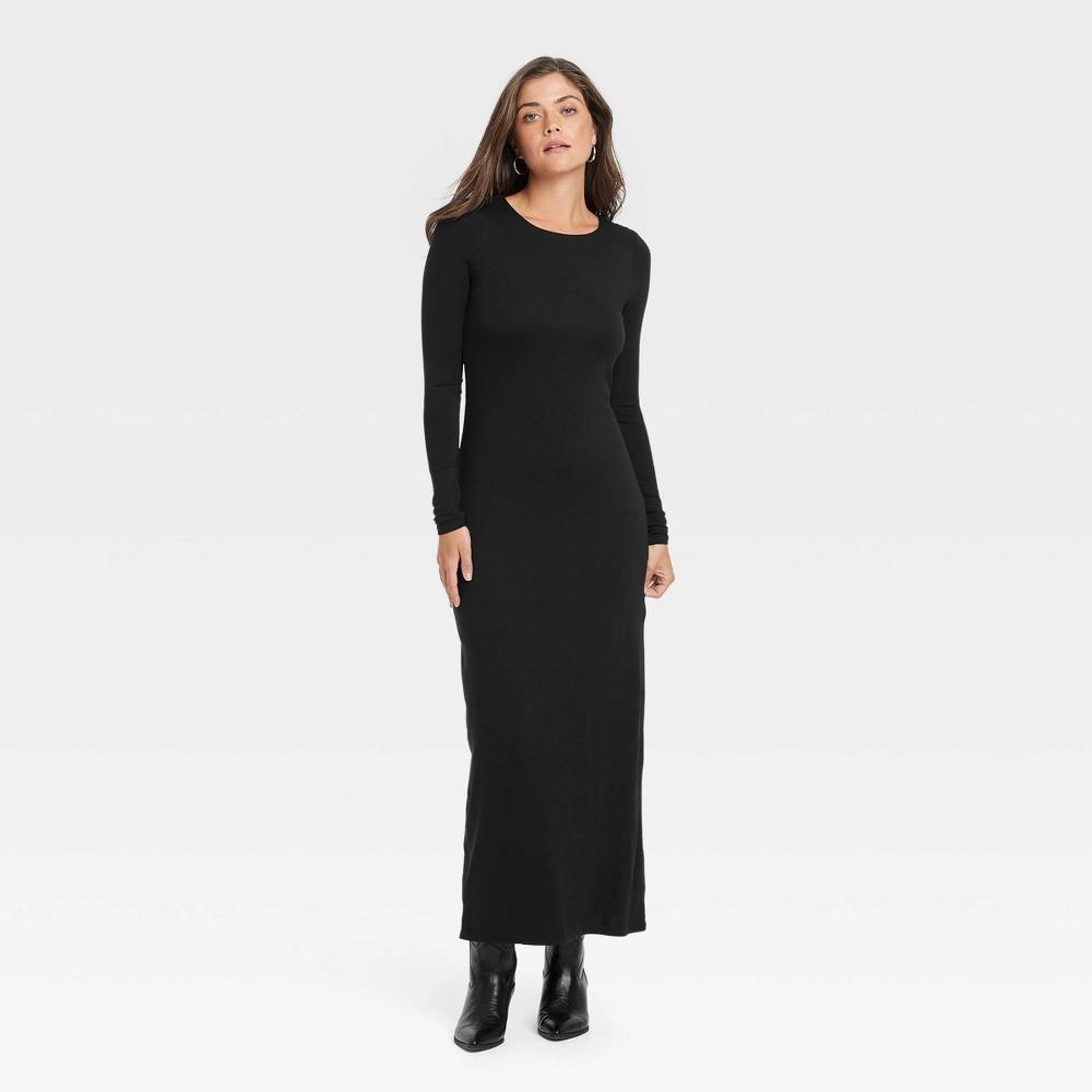 Women's Long Sleeve Knit Maxi T-Shirt Dress - Universal Thread™ Product Image