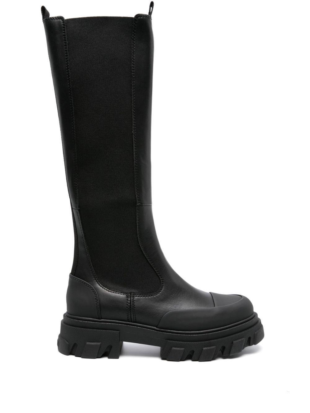 knee-high chunky Chelsea boots product image