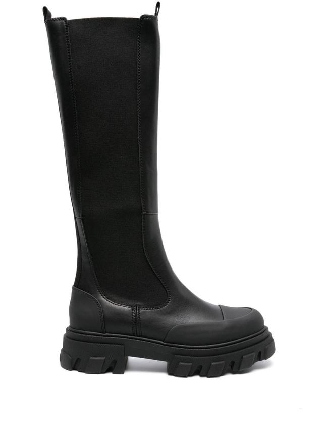 knee-high chunky Chelsea boots Product Image