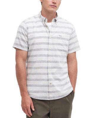 Barbour Mens Somerby Tailored-Fit Stripe Button-Down Shirt Product Image