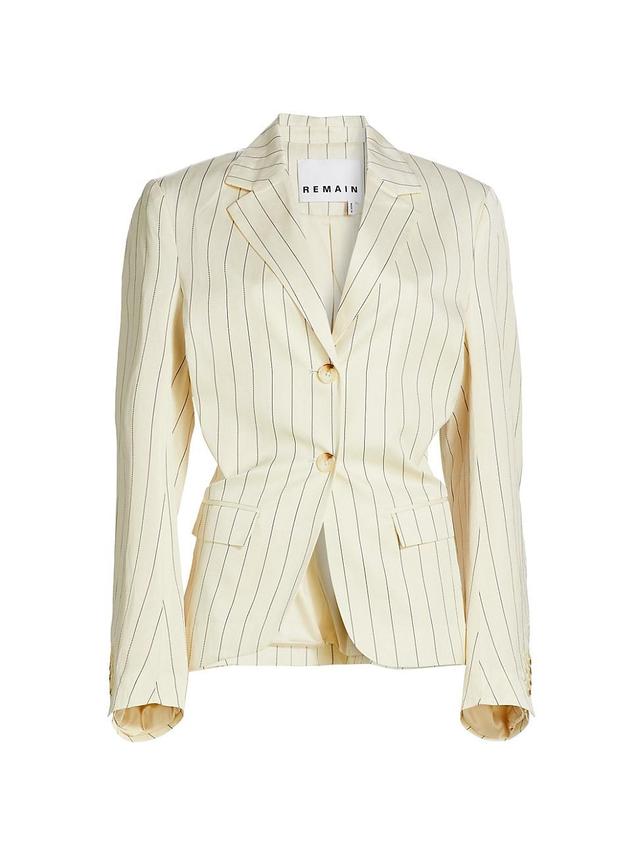 Womens Drapy Stripe Blazer Product Image