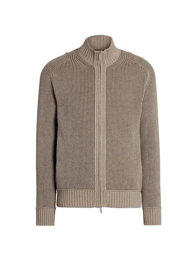 Mens Oasi Cashmere Full Zip Cardigan Product Image