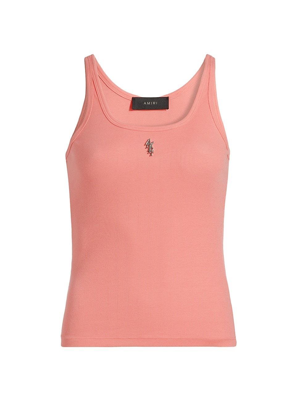 Womens Amiri Rib-Knit Stacked Logo Tank Product Image