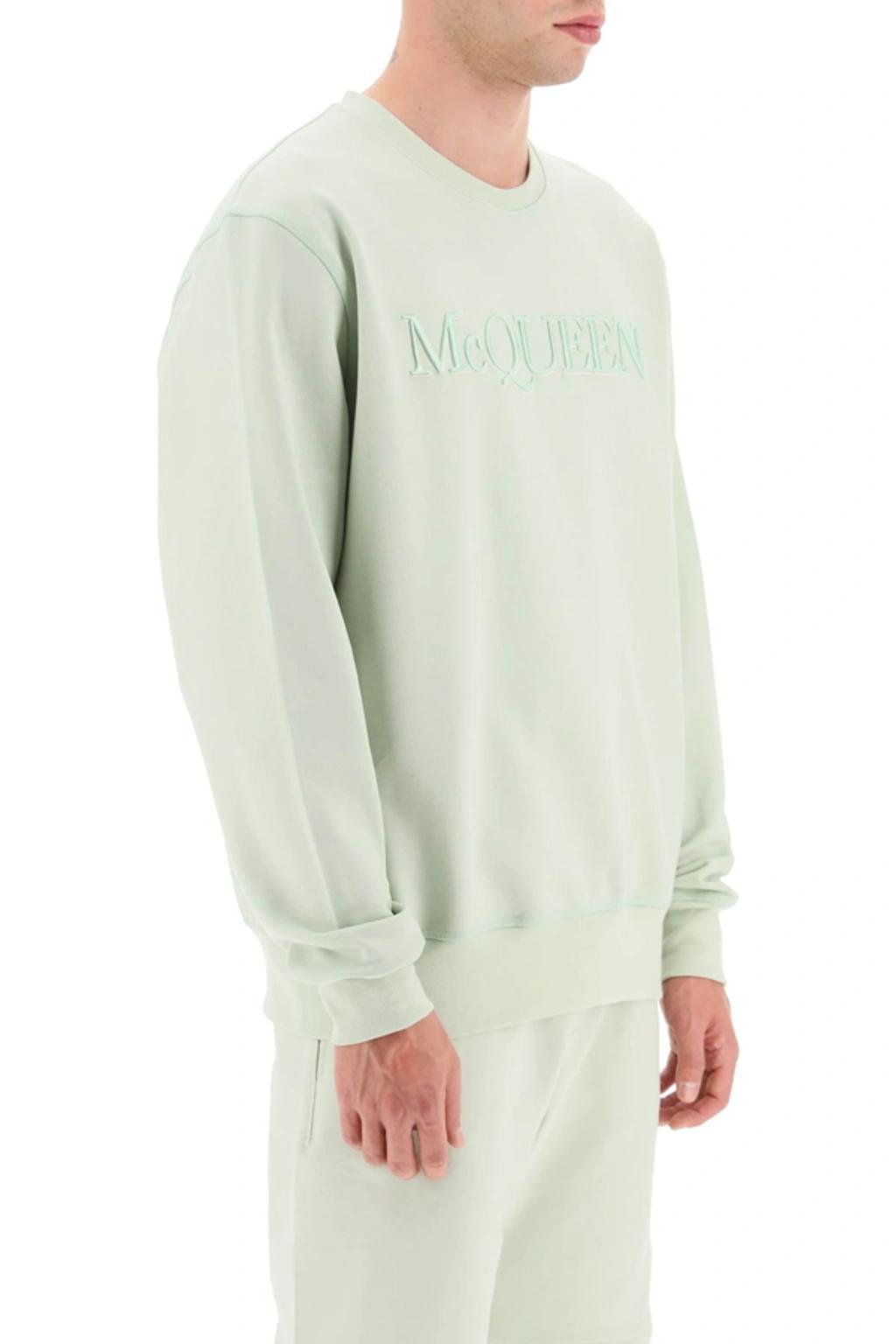 Logo Embroidered Sweatshirt In Green Product Image