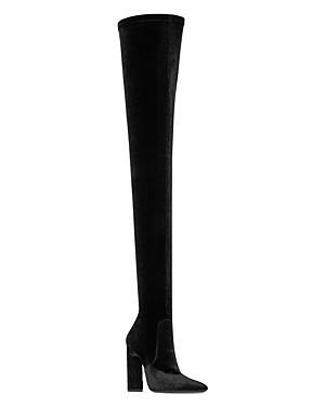 Womens Auteuil Over-The-Knee Boots In Stretch Velvet Product Image