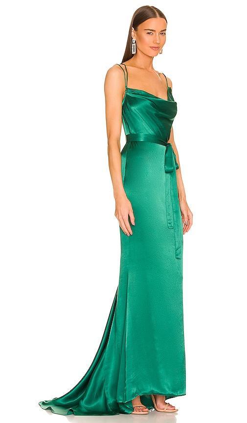 Michael Costello x REVOLVE Tonya Gown in Green - Green. Size XL (also in XS, S, M). Product Image