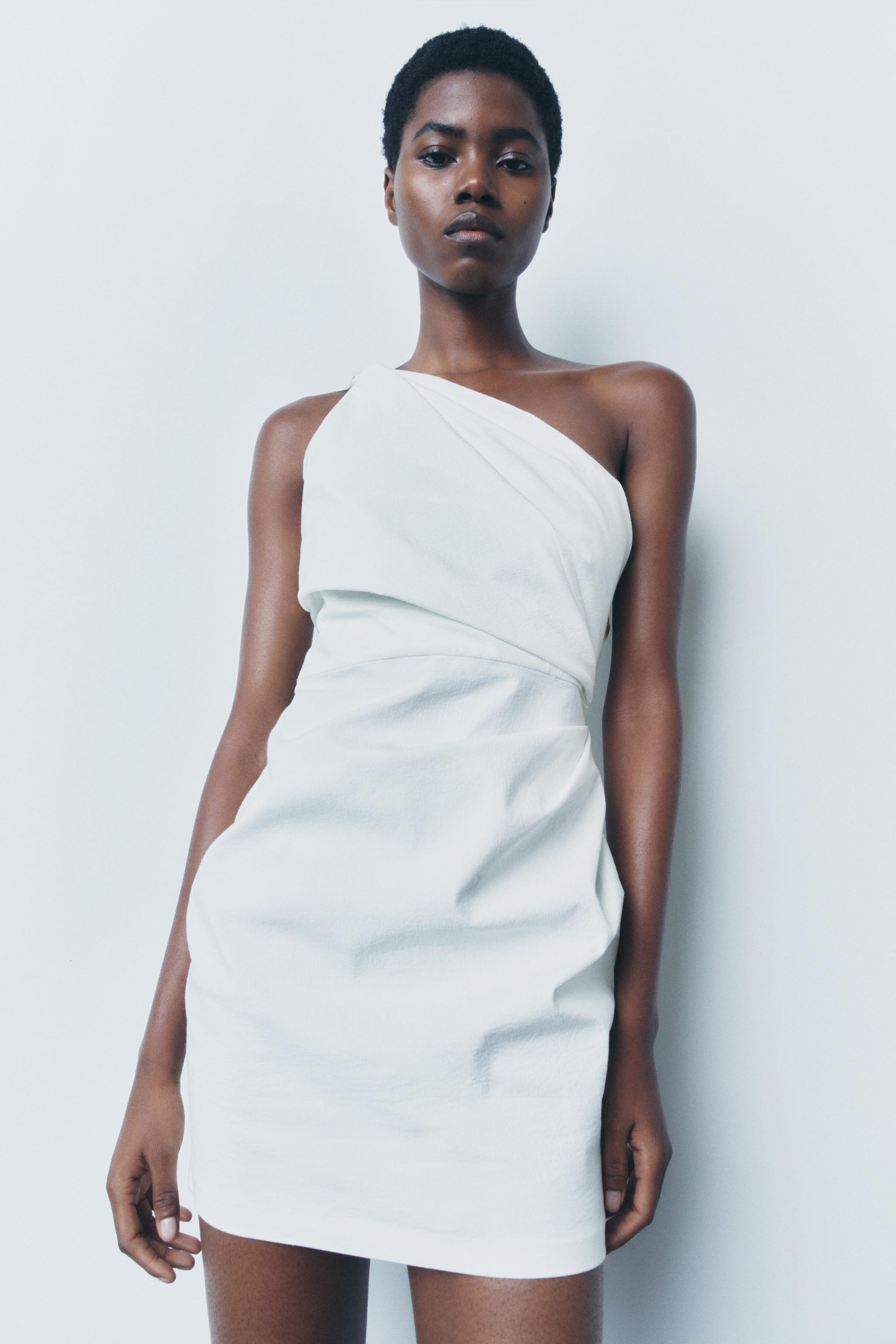 DRAPED ASYMMETRIC DRESS ZW COLLECTION Product Image