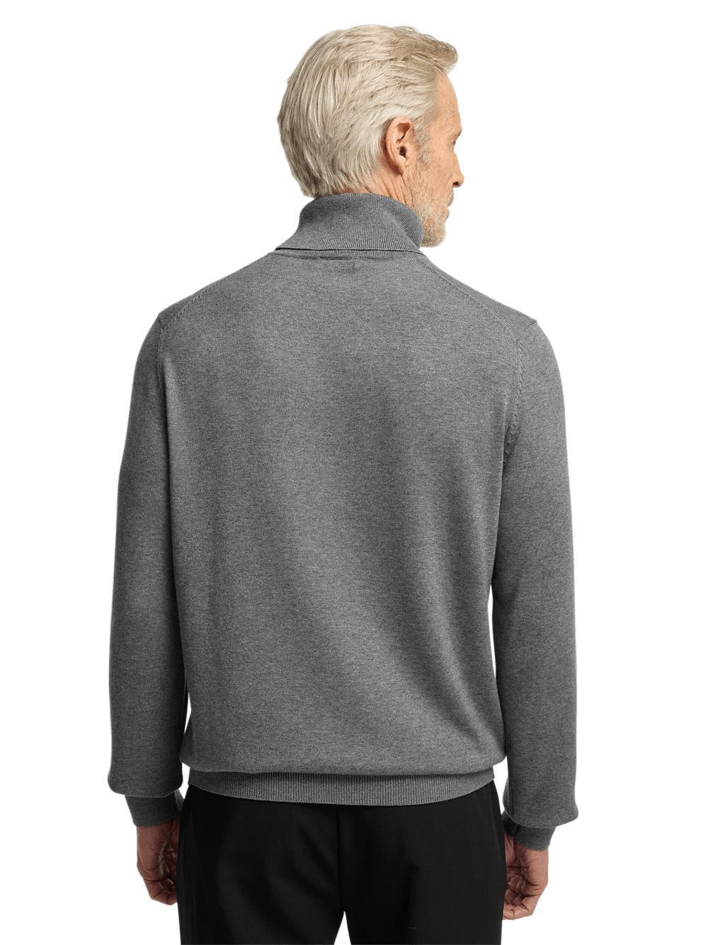 Supima Cotton Turtleneck - Medium Grey Product Image