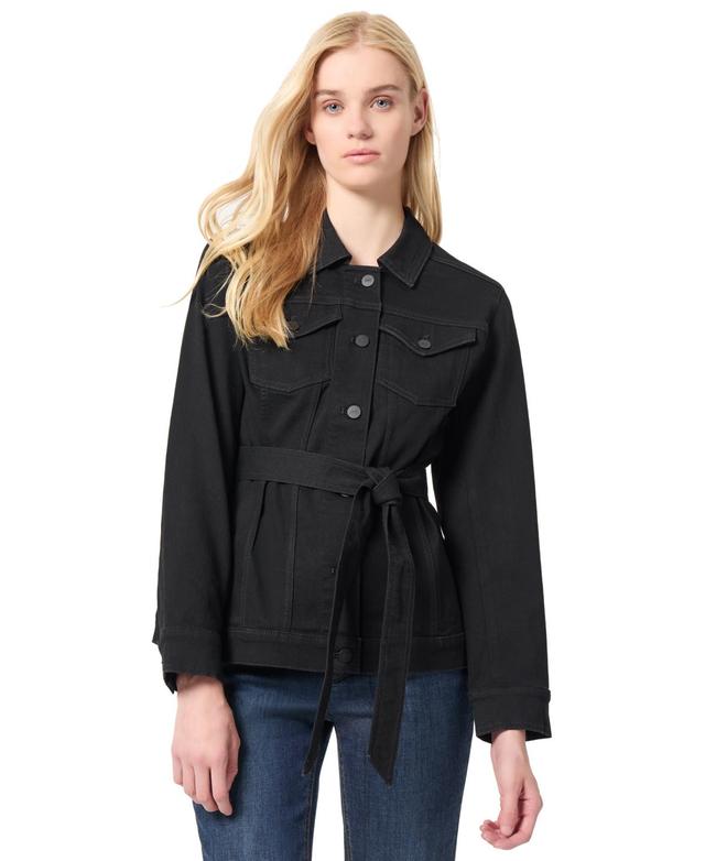 Jones New York Womens Belted Trucker Jacket Product Image