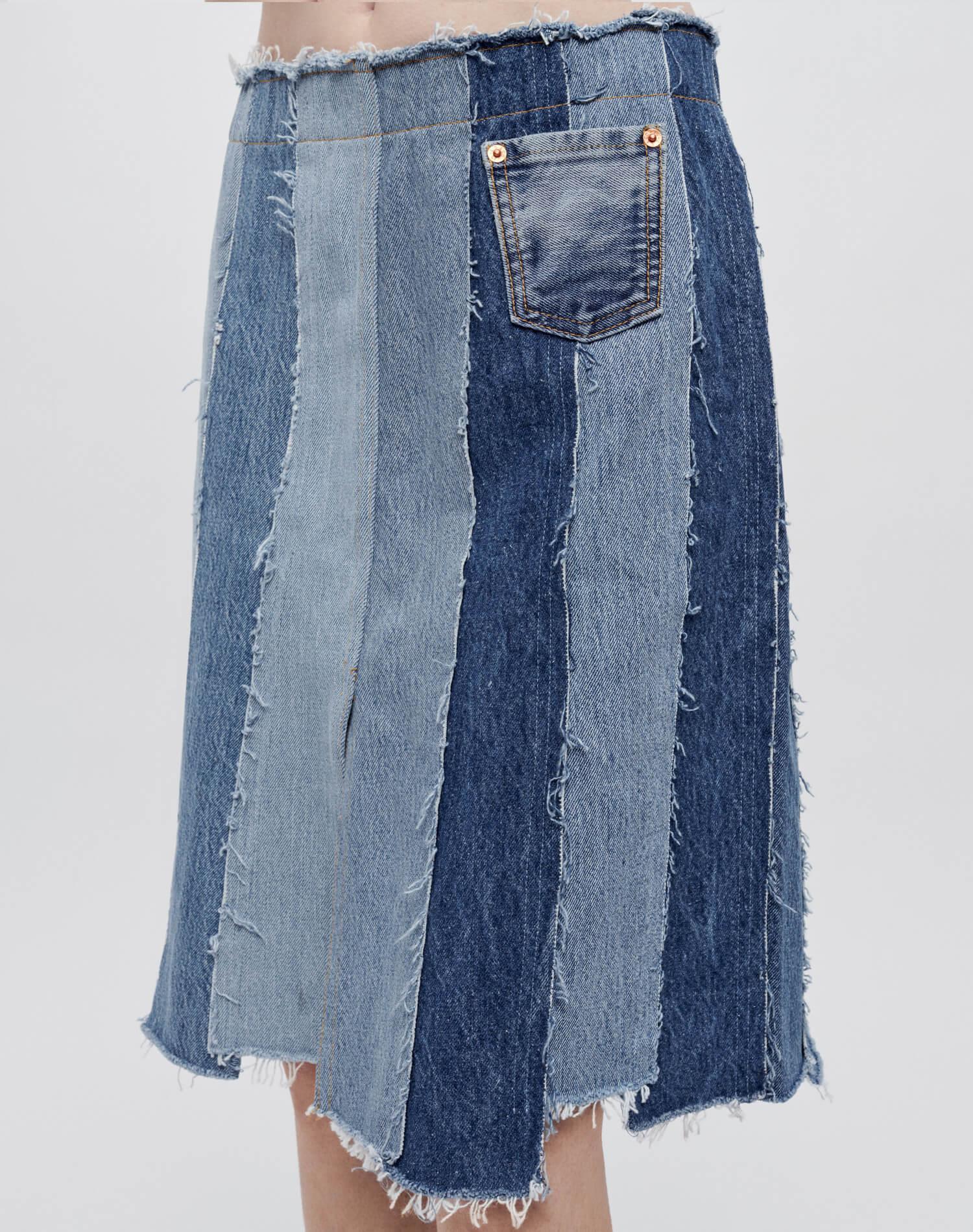 Levi's Stripped Skirt - Indigo Female Product Image