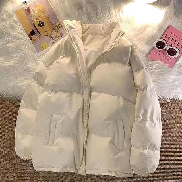 Plain Zip Puffer Jacket Product Image