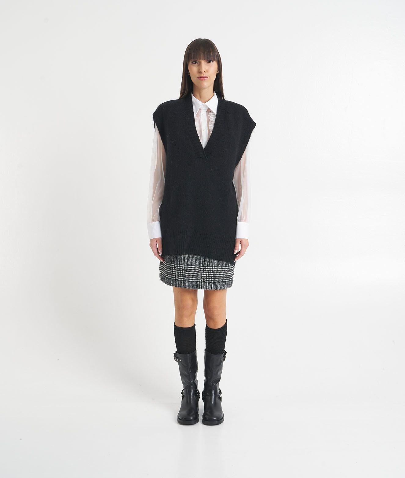 Gilet oversize in maglia Female Product Image