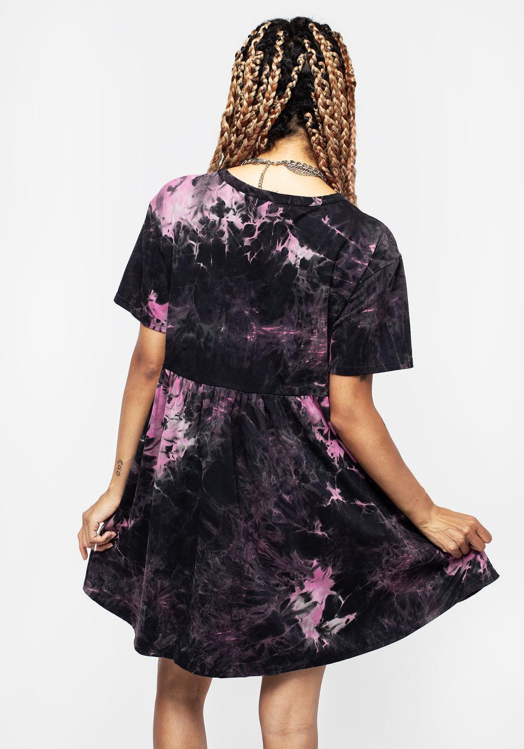 Misunderstood Tie Dye Mini Skater Dress Product Image