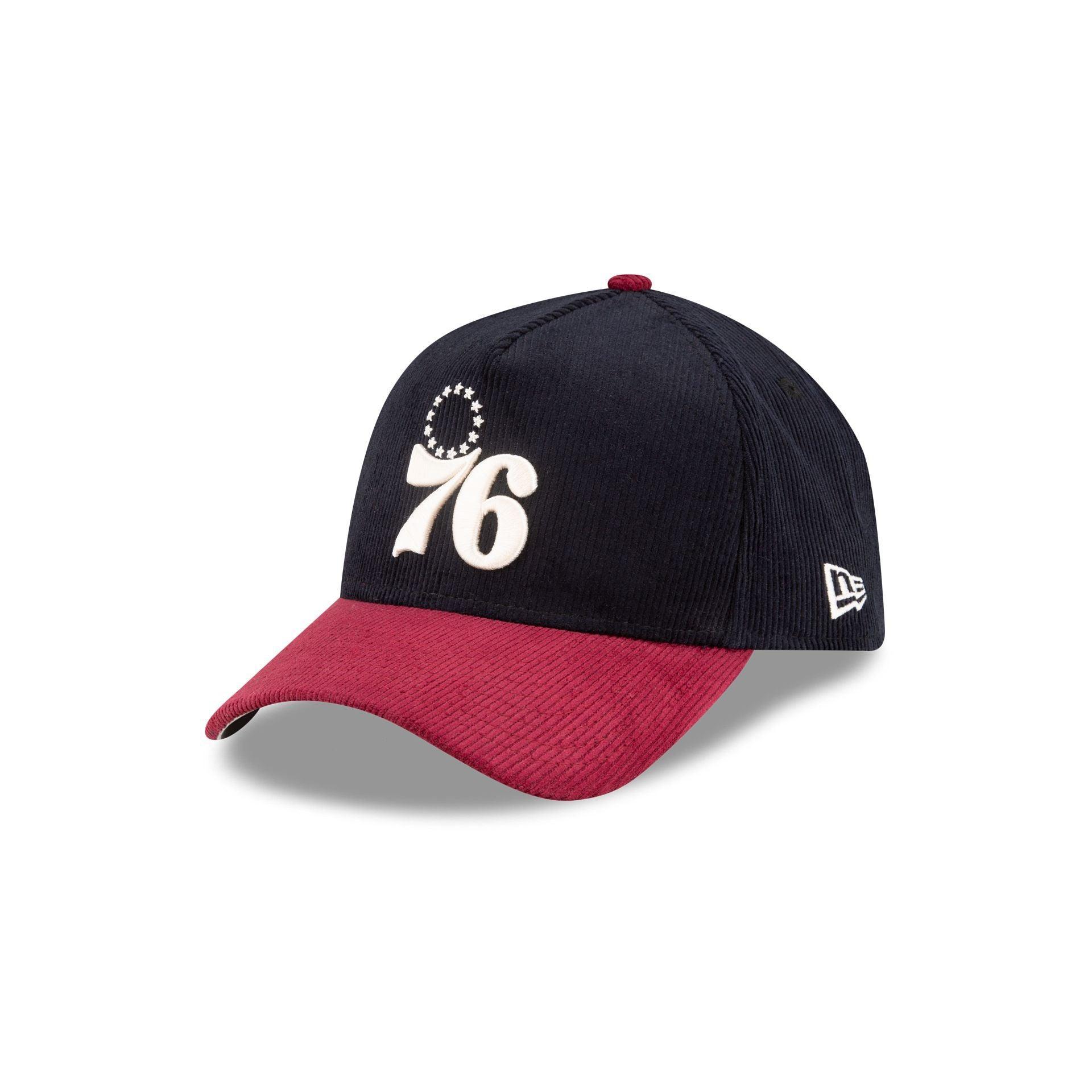 Philadelphia 76ers Navy Corduroy 9FORTY A-Frame Snapback Hat Male Product Image