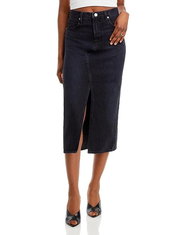 Womens Denim Midi-Skirt Product Image