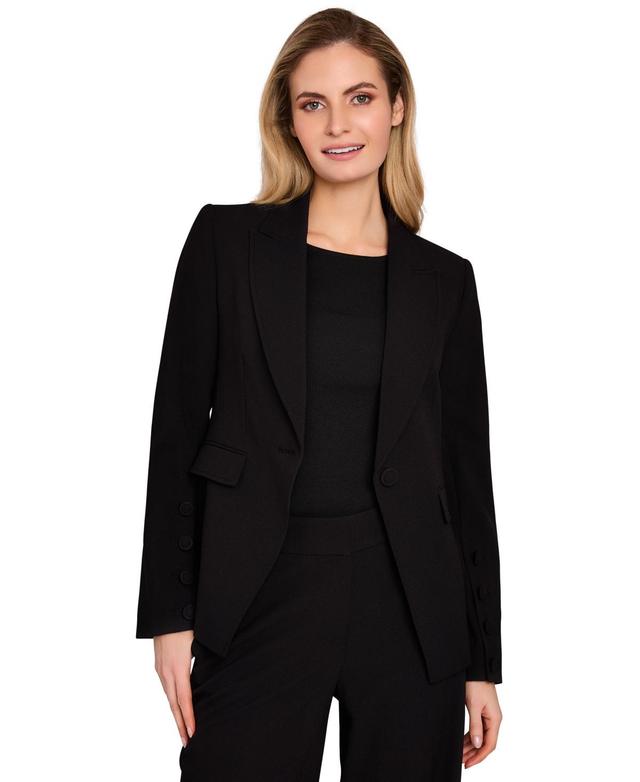 Tahari Asl Womens Single-Button Peak-Lapel Blazer Product Image