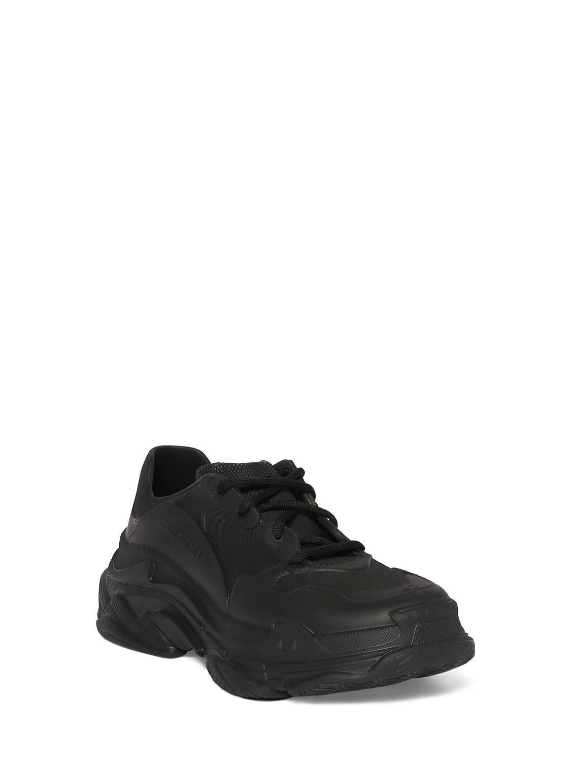 BALENCIAGA 60mm Triple S Mold Rubber Sneakers In Black Product Image