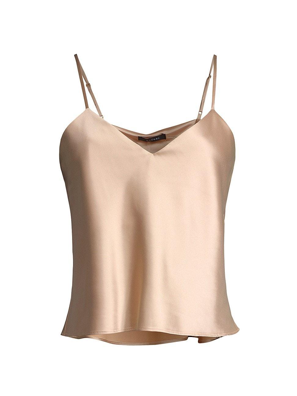 Glamour Cropped Satin Tank Product Image