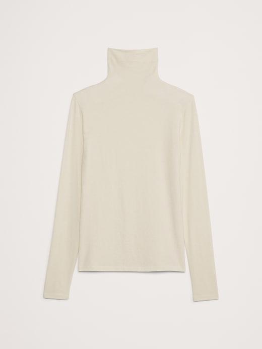 Luxe Wool-Blend Turtleneck T-Shirt Product Image