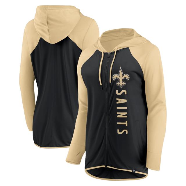 Womens Fanatics Branded /Gold New Orleans Saints Forever Fan Full-Zip Hoodie Product Image