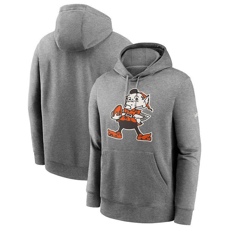 Mens Nike Heathered Gray Chicago Bears City Code Club Fleece Pullover Hoodie Product Image