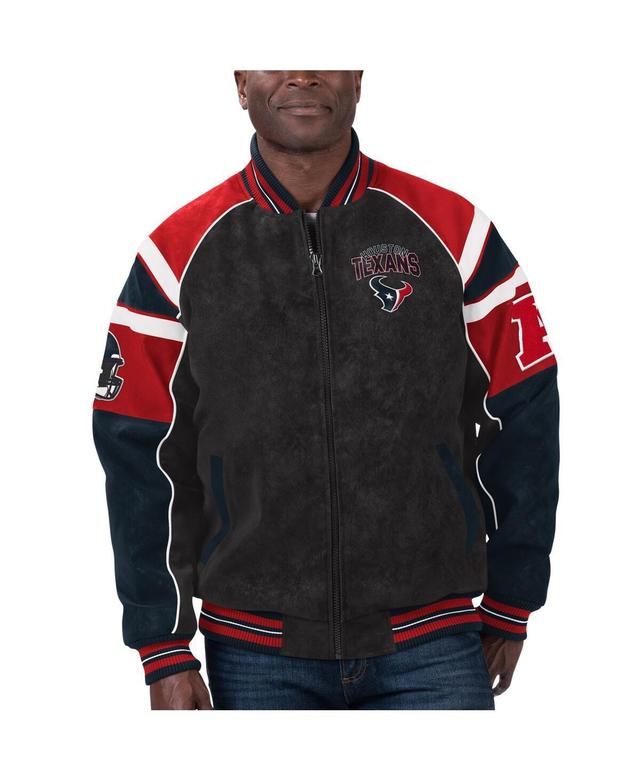 Mens G-iii Sports by Carl Banks Black Houston Texans Faux Suede Raglan Full-Zip Varsity Jacket Product Image