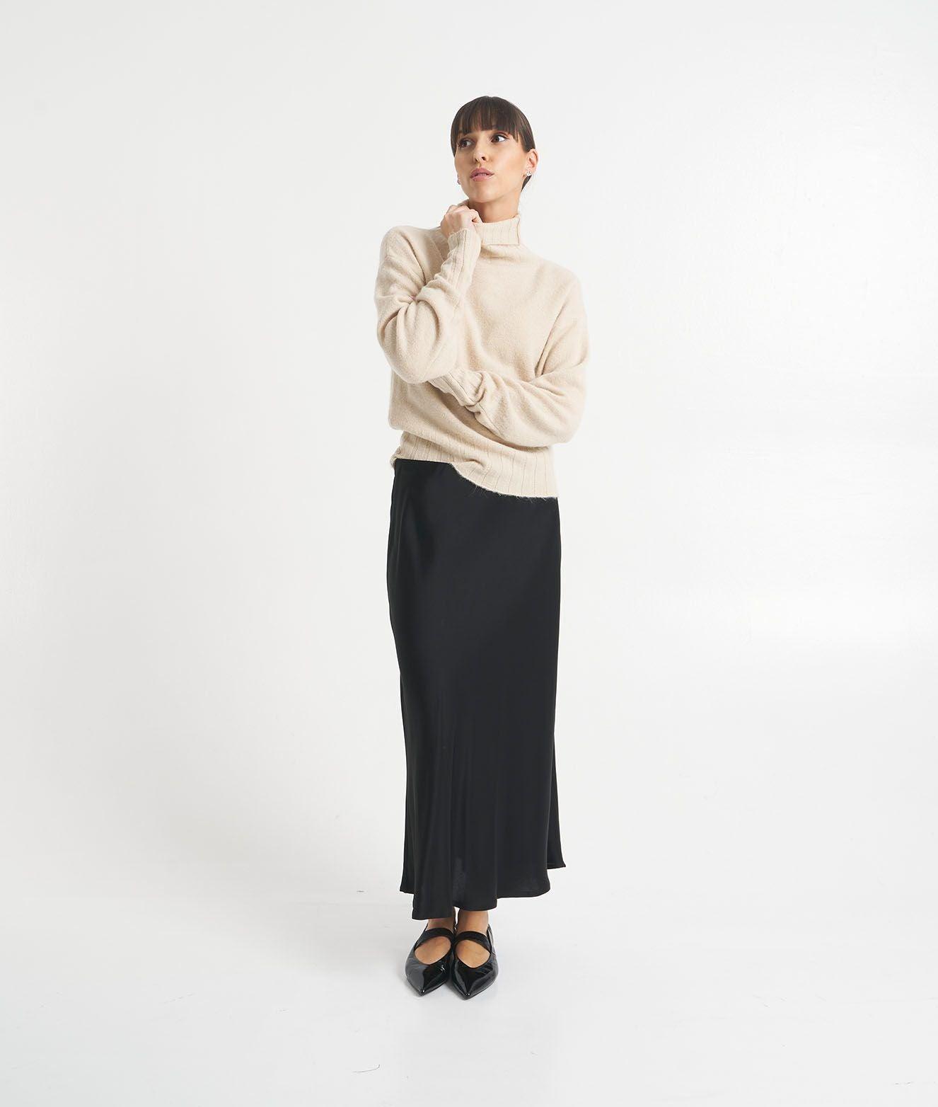 Turtleneck sweater in alpaca blend Product Image