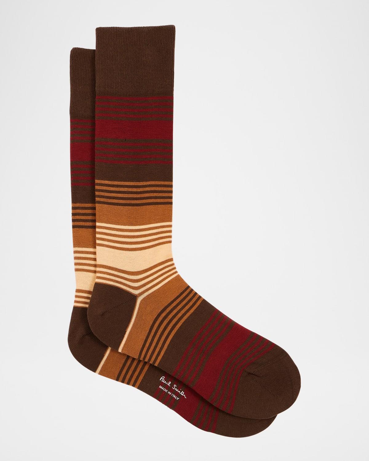 Men's Isodore Cotton Stretch Stripe Crew Socks Product Image