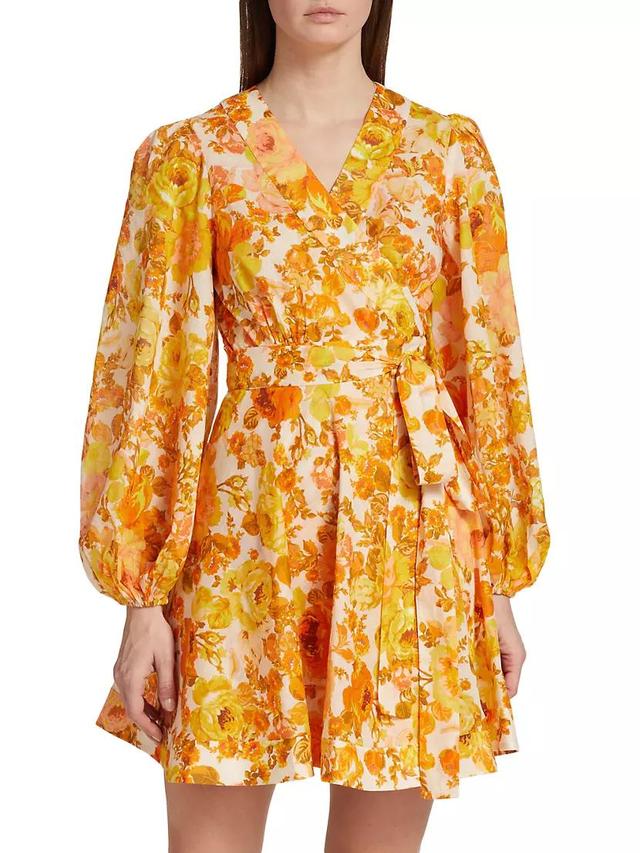 Raie Floral Wrap Minidress Product Image