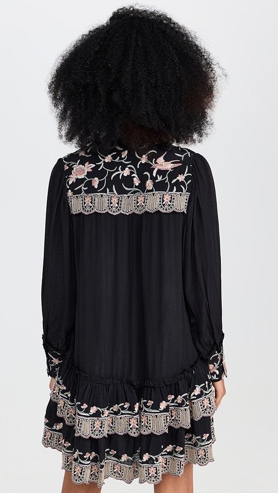 Sea Lacey Embroidery Long Sleeve Tunic Dress | Shopbop Product Image