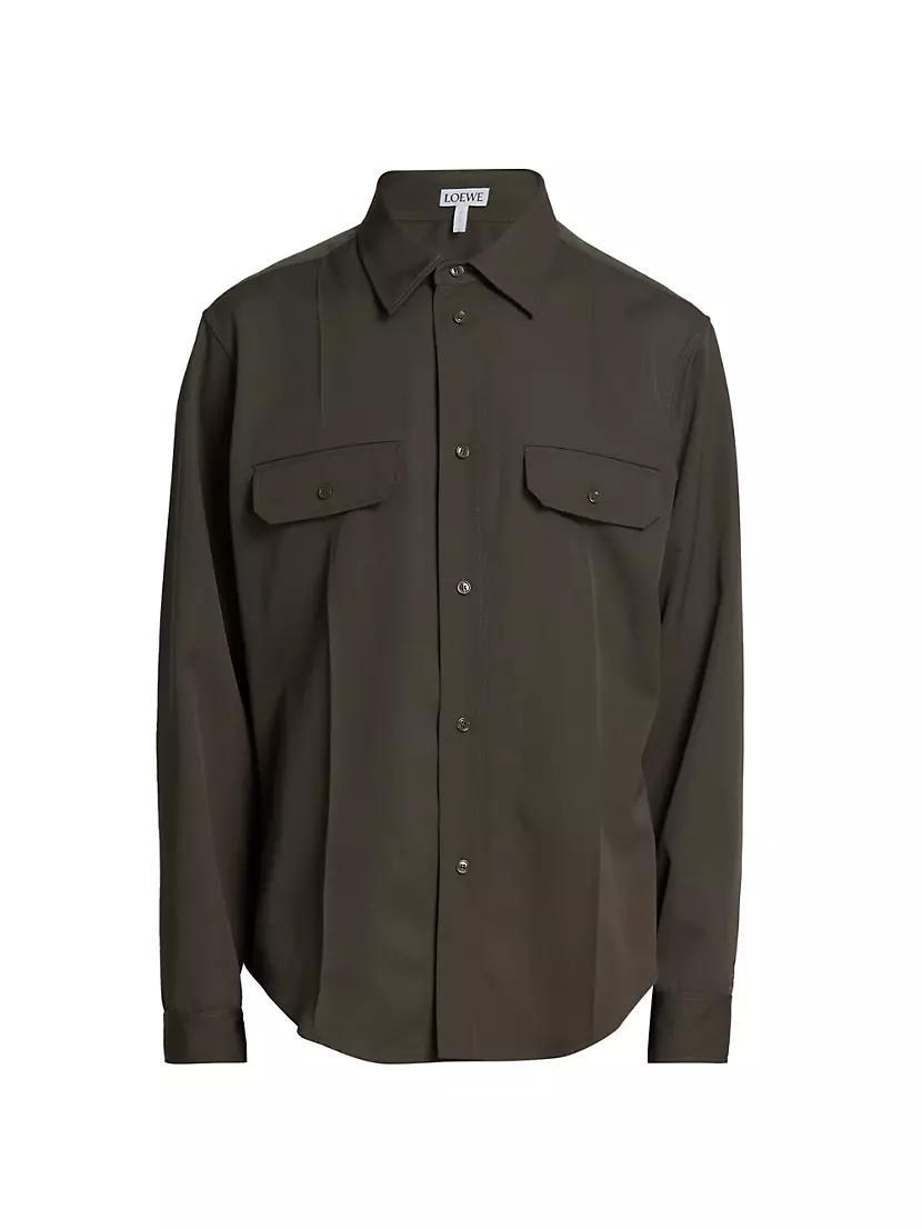 Mens Wool-Blend Pocket Shirt Product Image