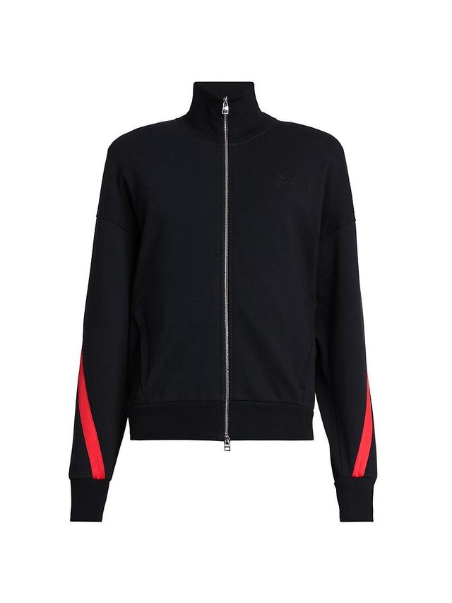 Mens Striped Cotton Track Jacket Product Image