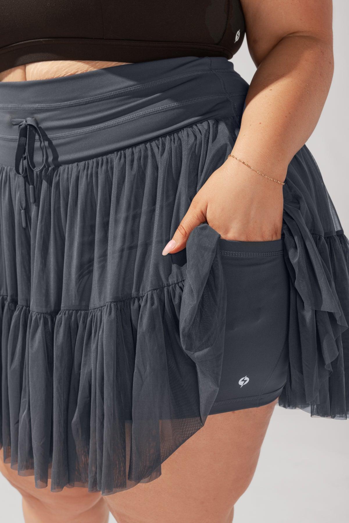 Pirouette Skort - Smoky Grey Product Image