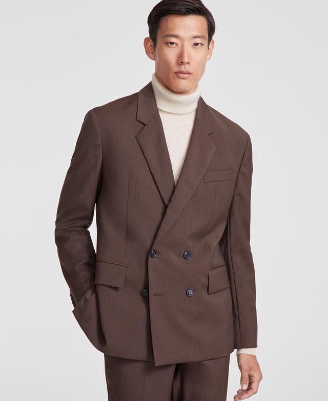 Hugo by Hugo Boss Mens Modern-Fit Solid Wool Suit Separate Double-Breasted Jacket Product Image