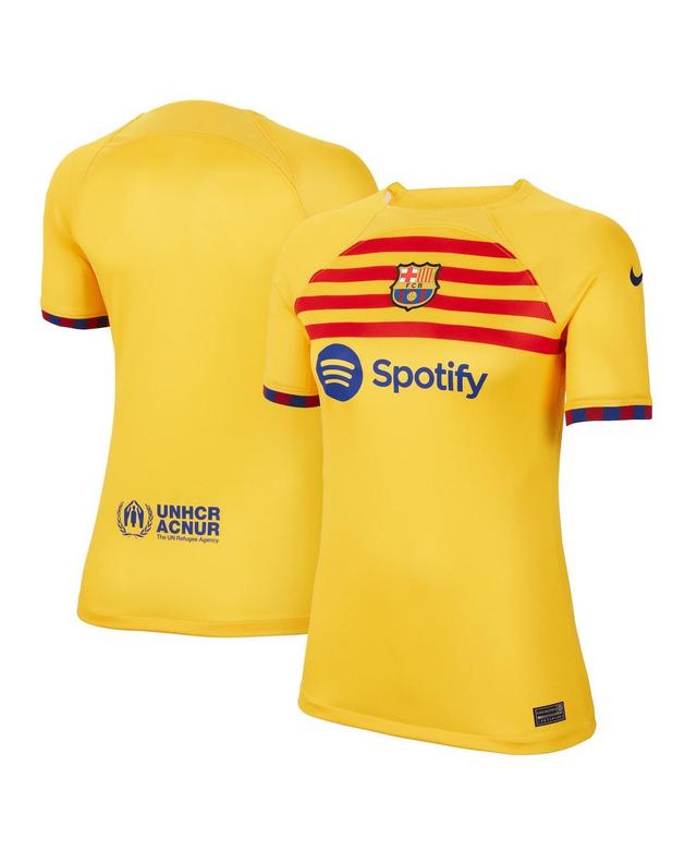 Womens Nike Yellow Barcelona 2022/23 Fourth Breathe Stadium Replica jersey - Yellow Product Image