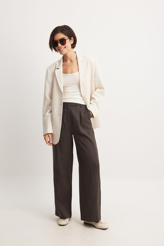 Linen Wide Leg Pants Product Image