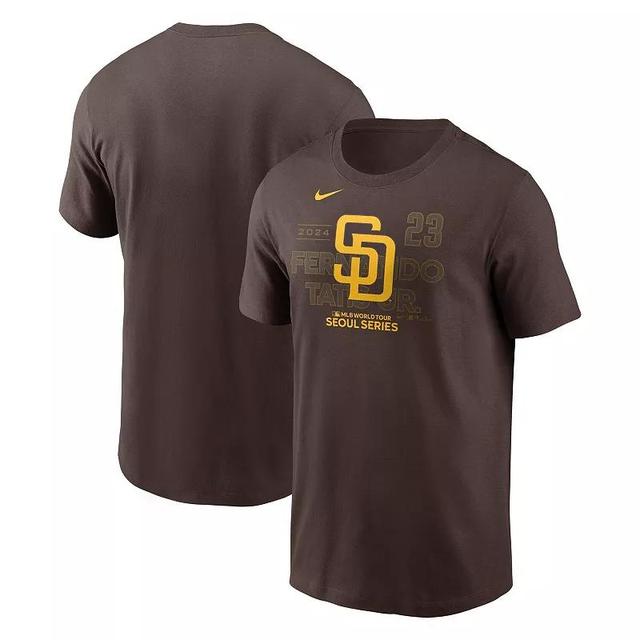 Mens Nike Fernando Tatis Jr. San Diego Padres 2024 MLB World Tour Seoul Series Player Name & Number Event Stack T-Shirt Product Image