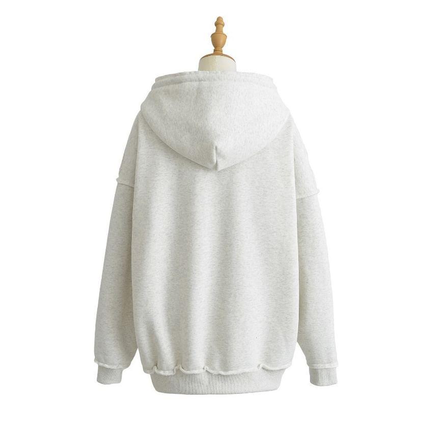 Drop Shoulder Lettering Oversized Hoodie Product Image