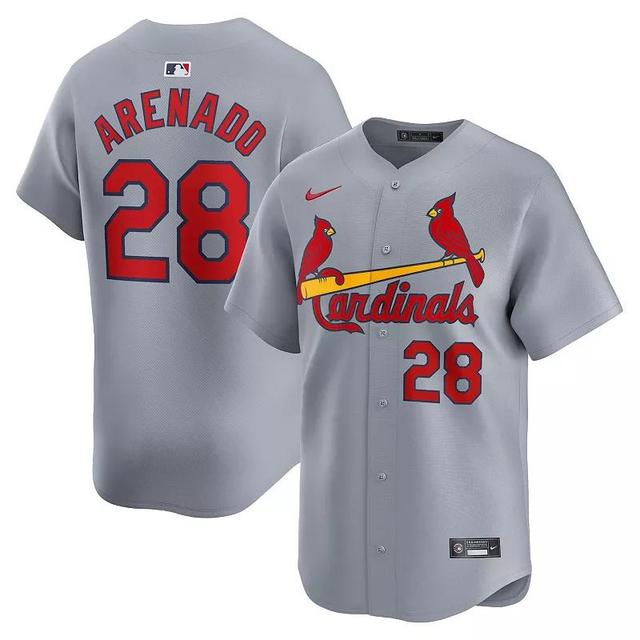 Mens Nike Nolan Arenado Gray St. Louis Cardinals Away Limited Player Jersey Product Image