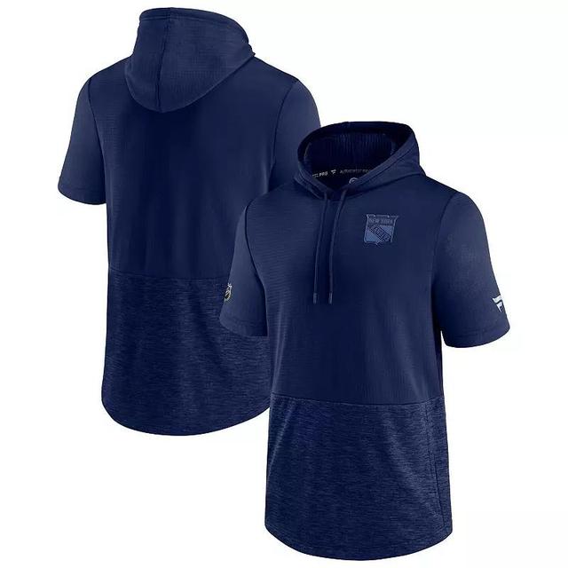 Mens Fanatics Branded Navy St. Louis Blues Authentic Pro Travel and Training Short Sleeve Pullover Hoodie Product Image