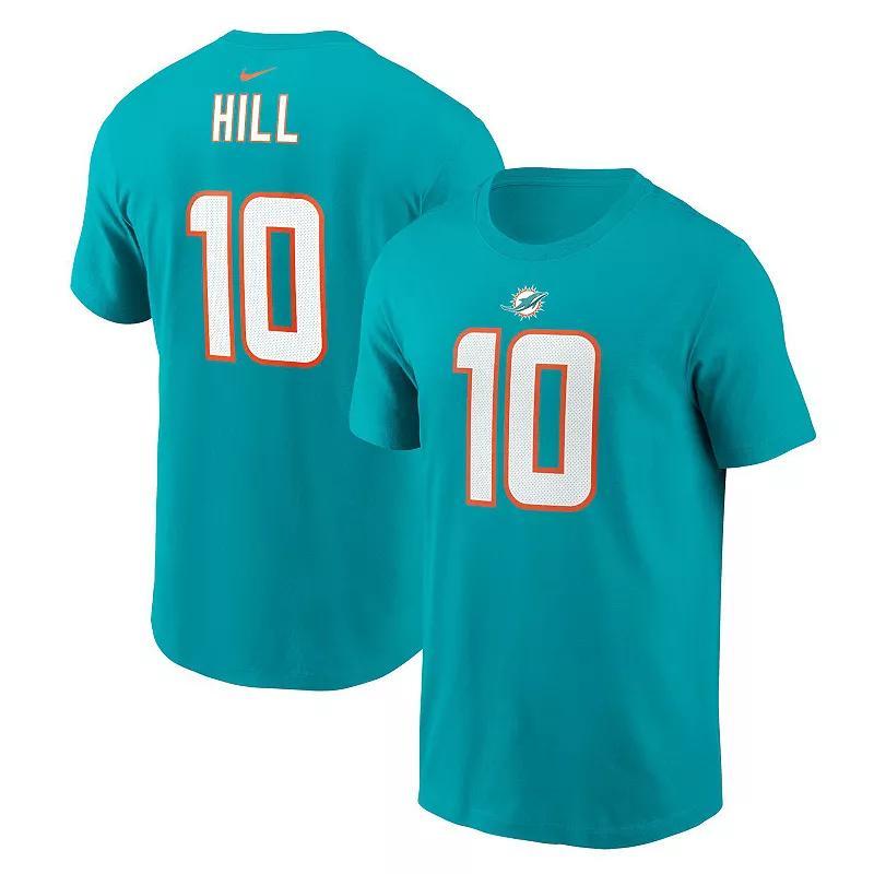 Mens Nike Tyreek Hill Aqua Miami Dolphins Player Name & Number T-Shirt Turquoise A Product Image