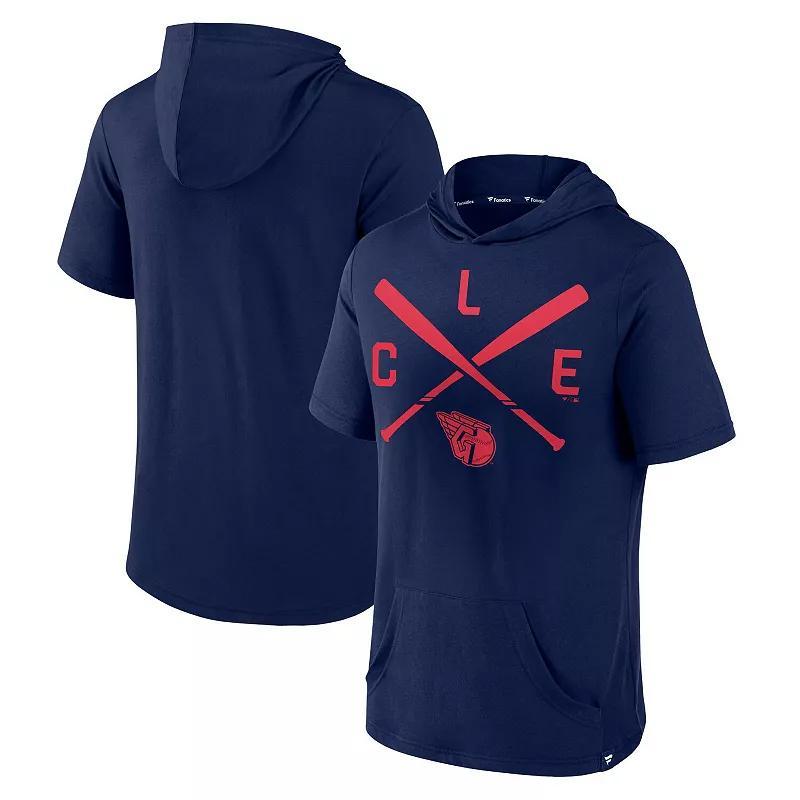 Mens Fanatics Branded Boston Red Sox Iconic Rebel Short Sleeve Pullover Hoodie Blue Product Image