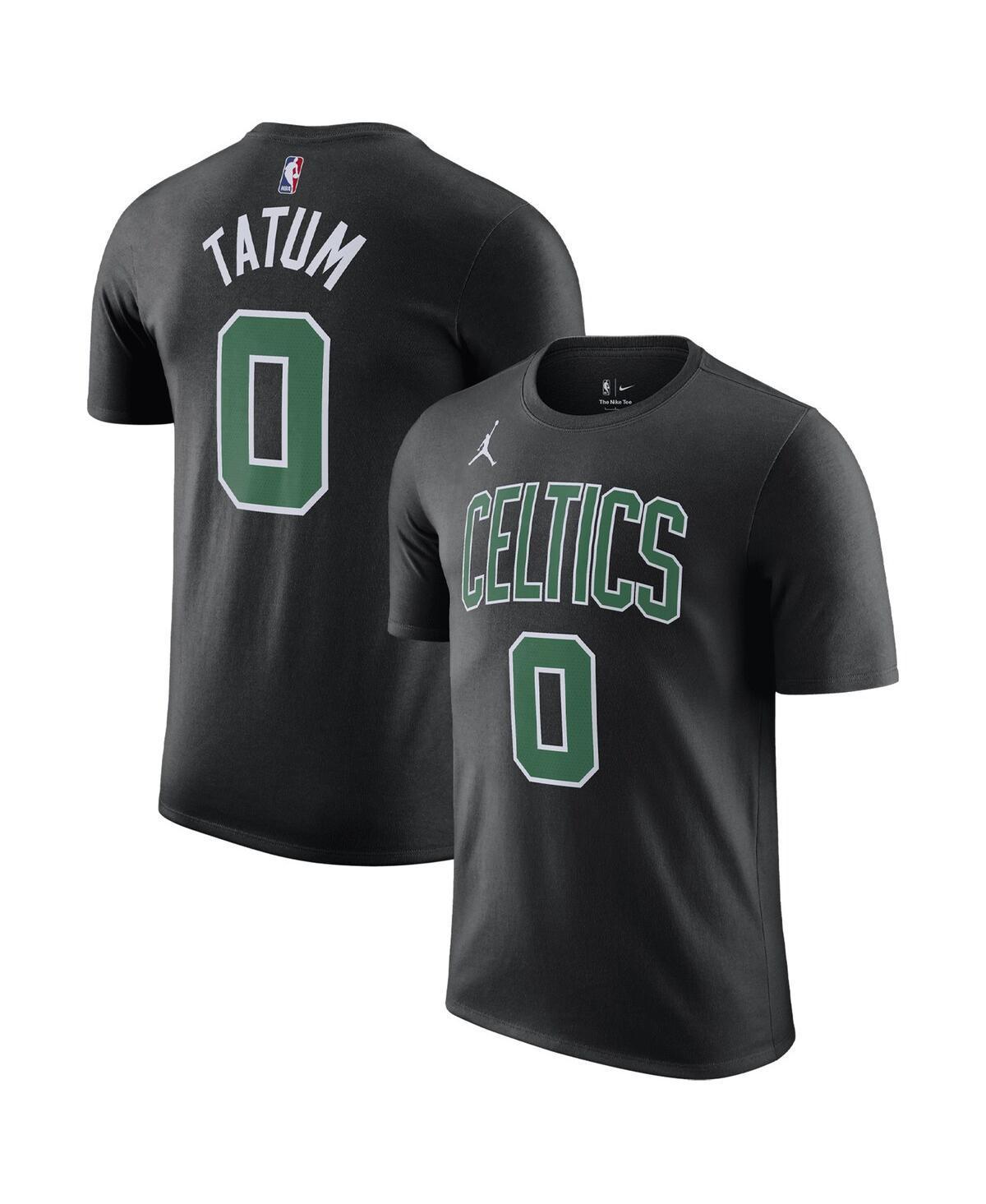 Mens Jordan Jayson Tatum Black Boston Celtics 2022/23 Statement Edition Name and Number T-shirt Product Image