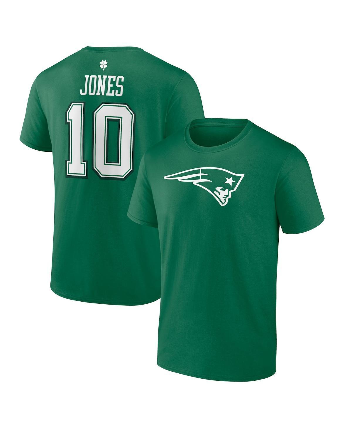 Mens Fanatics Mac Jones Green New England Patriots St. Patricks Day Icon Player T-shirt Product Image