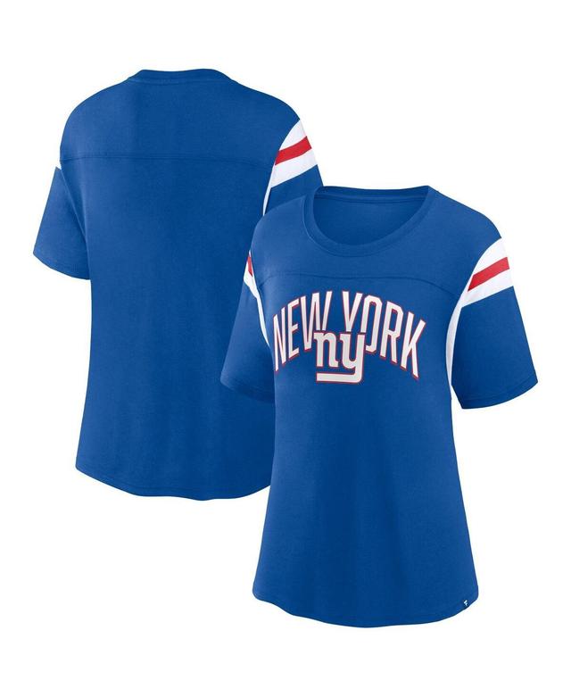 Womens Fanatics Branded Royal New York Giants Earned Stripes T-Shirt Product Image