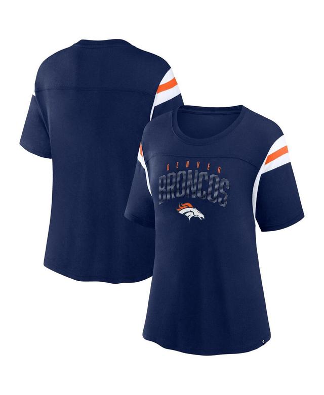 Womens Fanatics Navy Denver Broncos Classic Rhinestone T-shirt Product Image