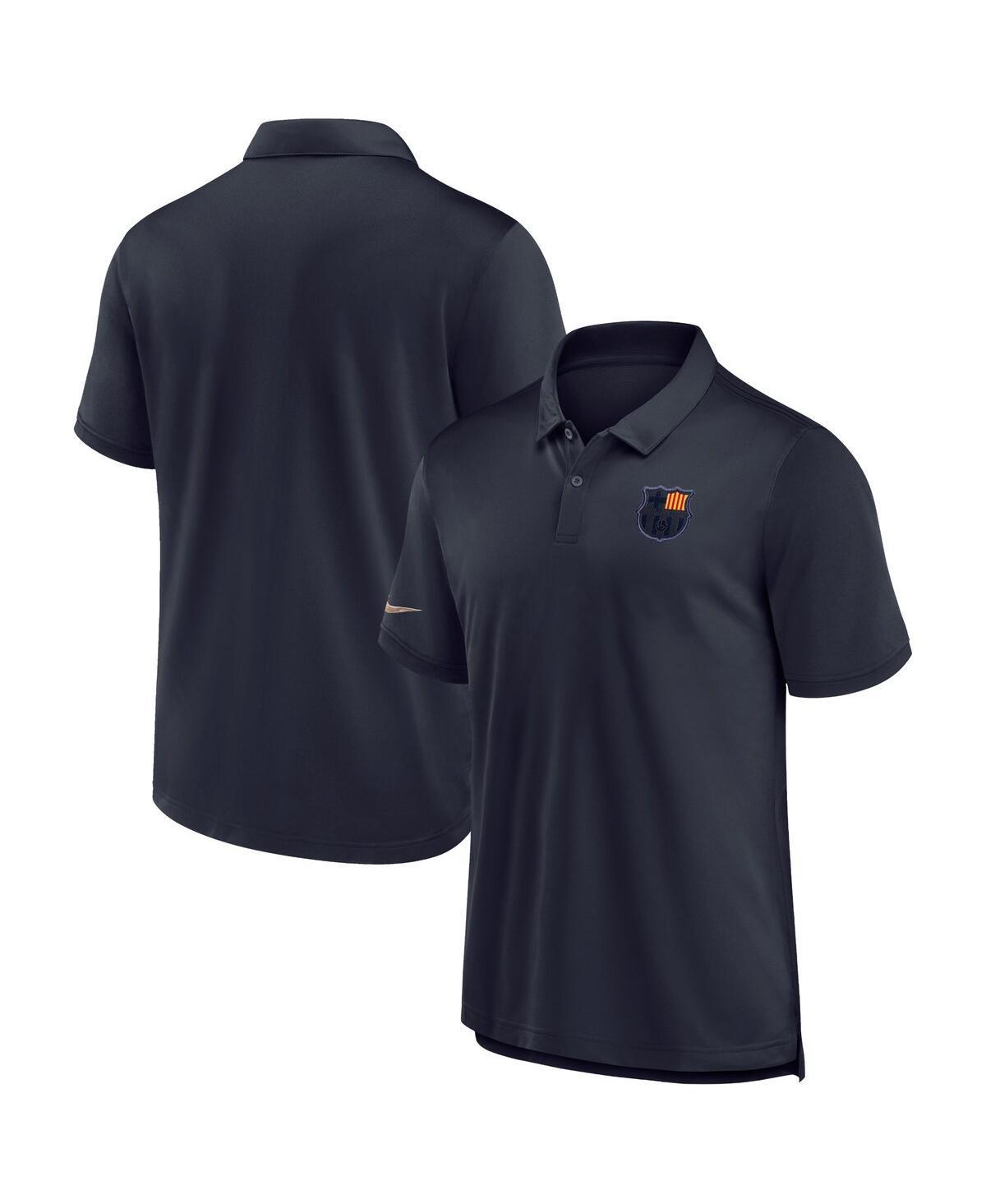 Mens Nike Navy Barcelona Team Pique Polo Shirt Product Image