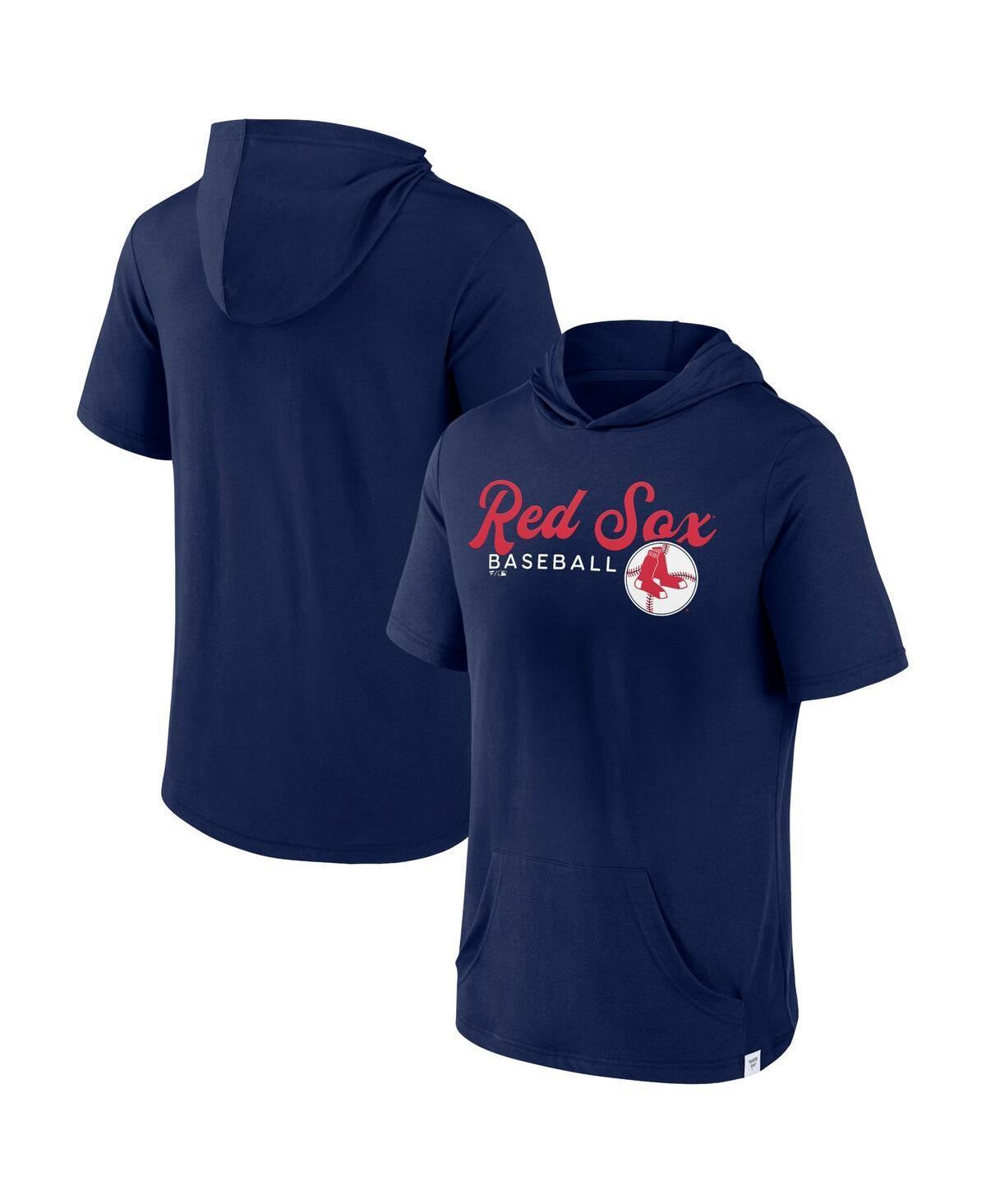 Mens Fanatics Branded Boston Red Sox Offensive Strategy Short Sleeve Pullover Hoodie Blue Product Image